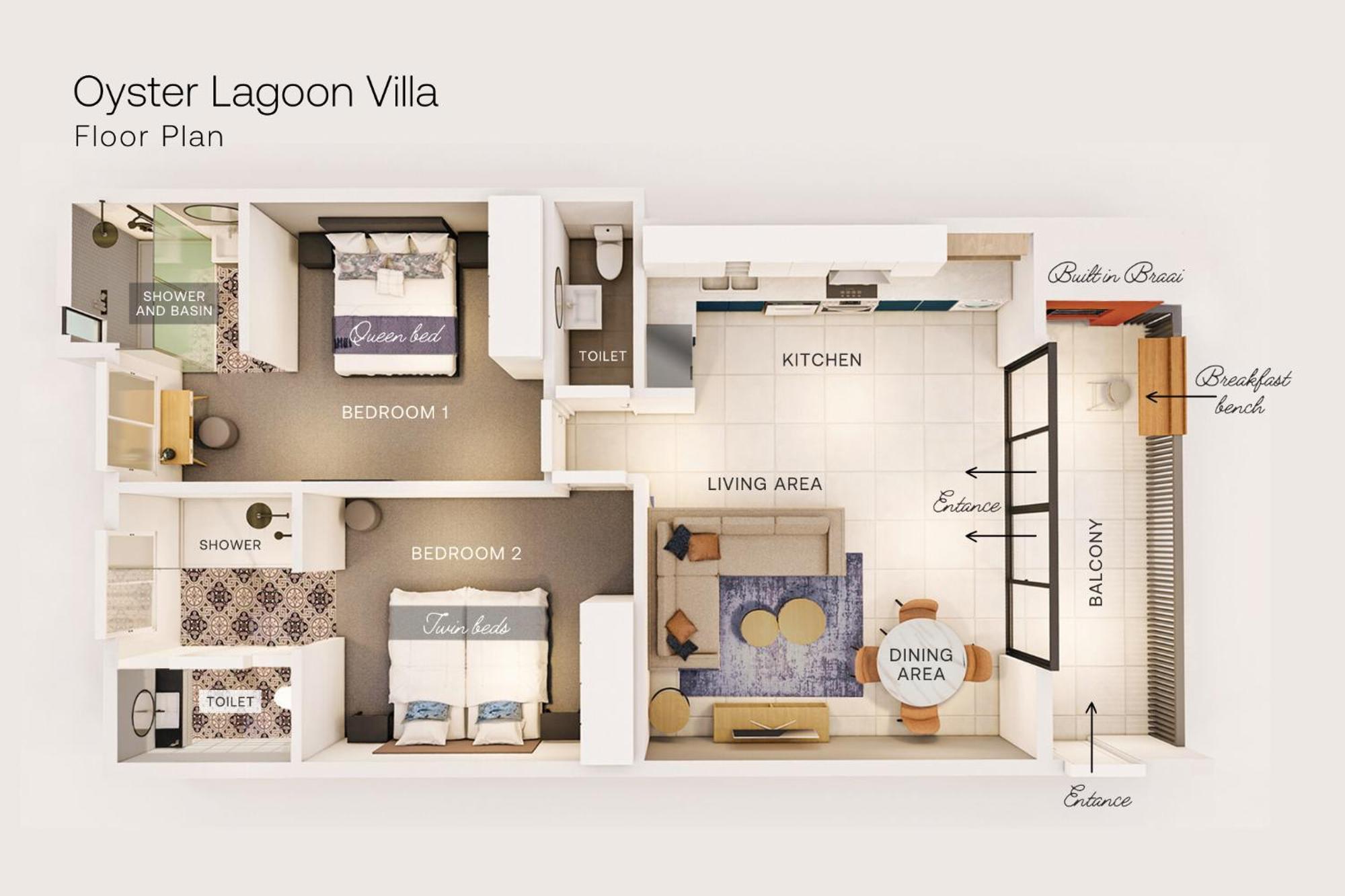 Oyster Lagoon Villa - Luxurious 2 Bed Apartment In Книсна Екстериор снимка